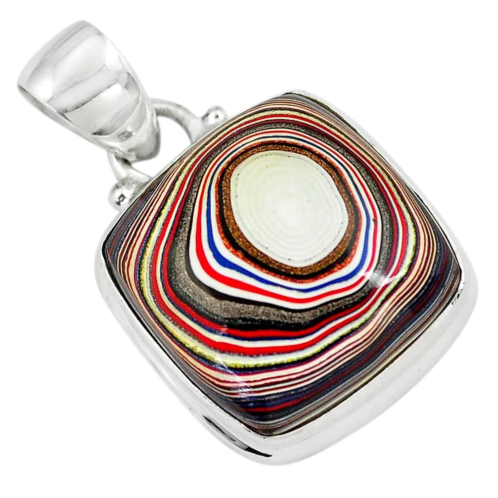 925 sterling silver 9.83cts fordite detroit agate pendant jewelry p79210