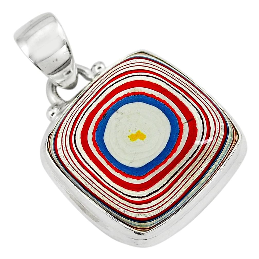 925 sterling silver 10.28cts fordite detroit agate pendant jewelry p79217