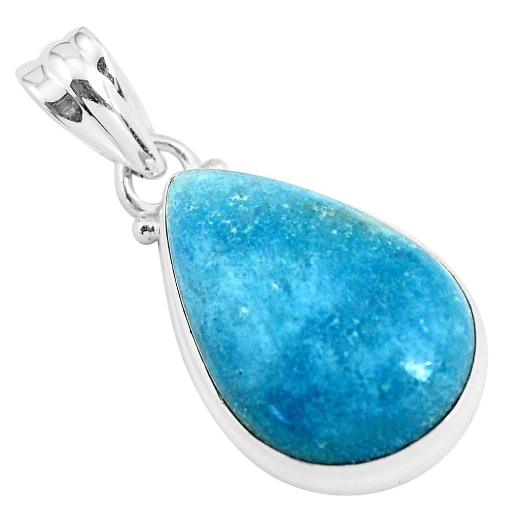 925 sterling silver 17.18cts natural blue dumortierite pendant jewelry p46273