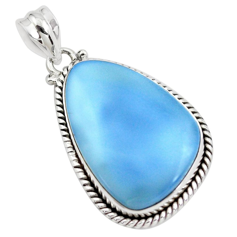 925 sterling silver 22.44cts natural blue owyhee opal pendant jewelry p41280