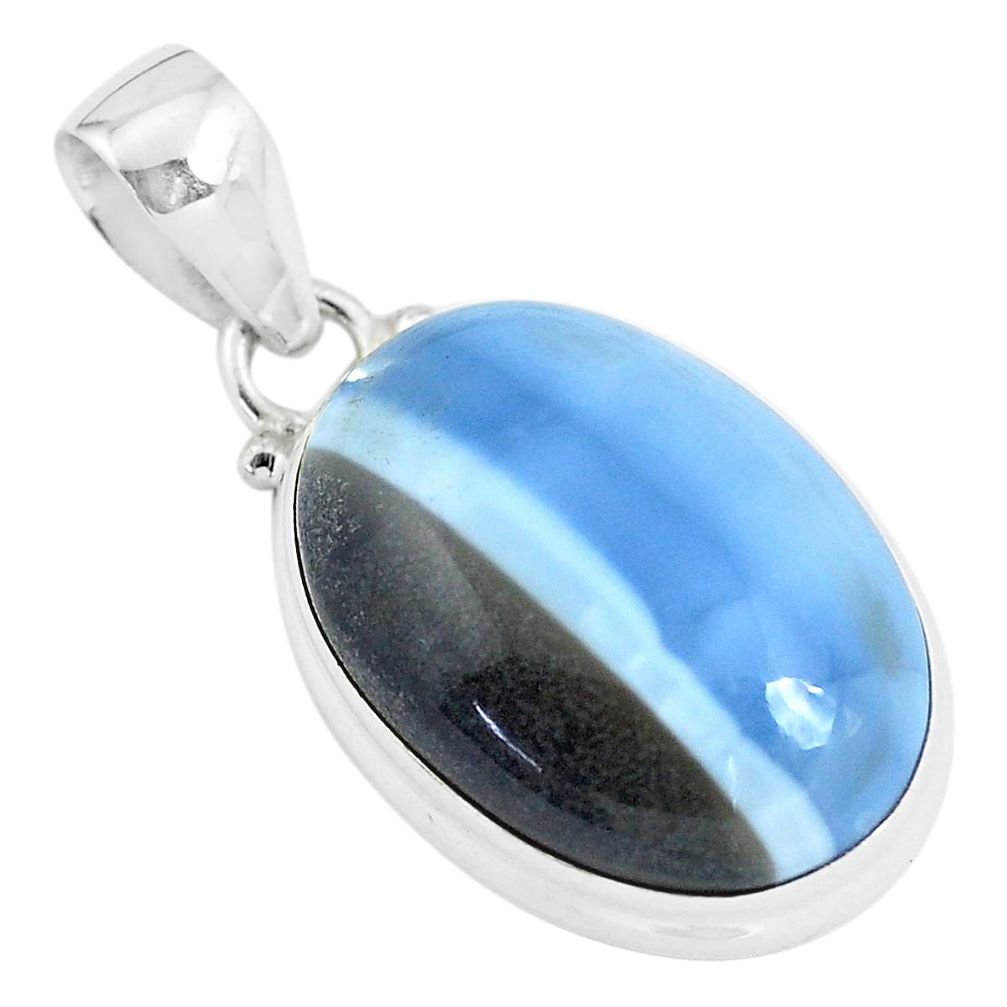 925 sterling silver 16.20cts natural blue owyhee opal pendant jewelry p46170