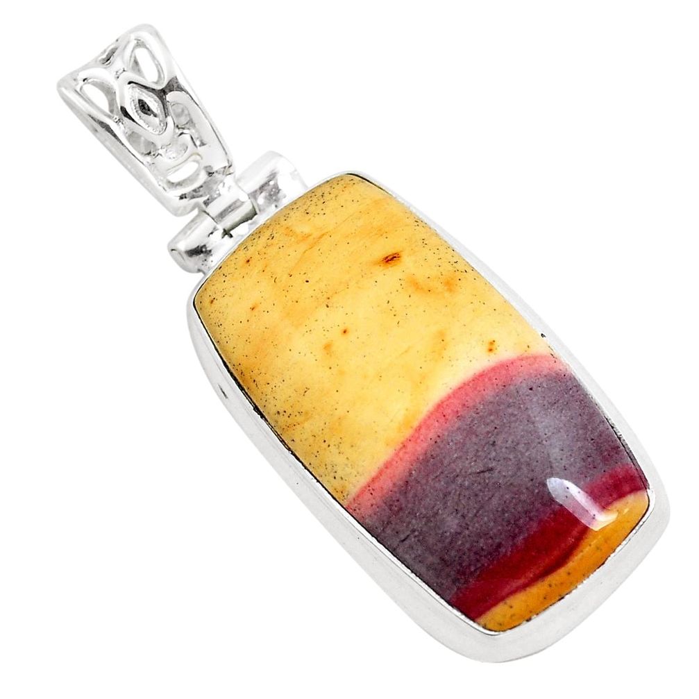 925 sterling silver 20.85cts natural brown mookaite pendant jewelry p40557