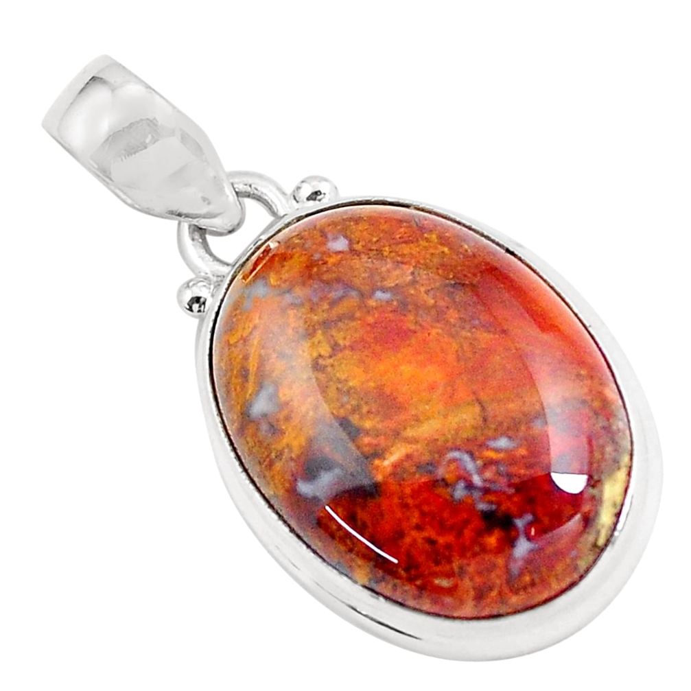 925 sterling silver 14.95cts natural brown pietersite (african) pendant d31772
