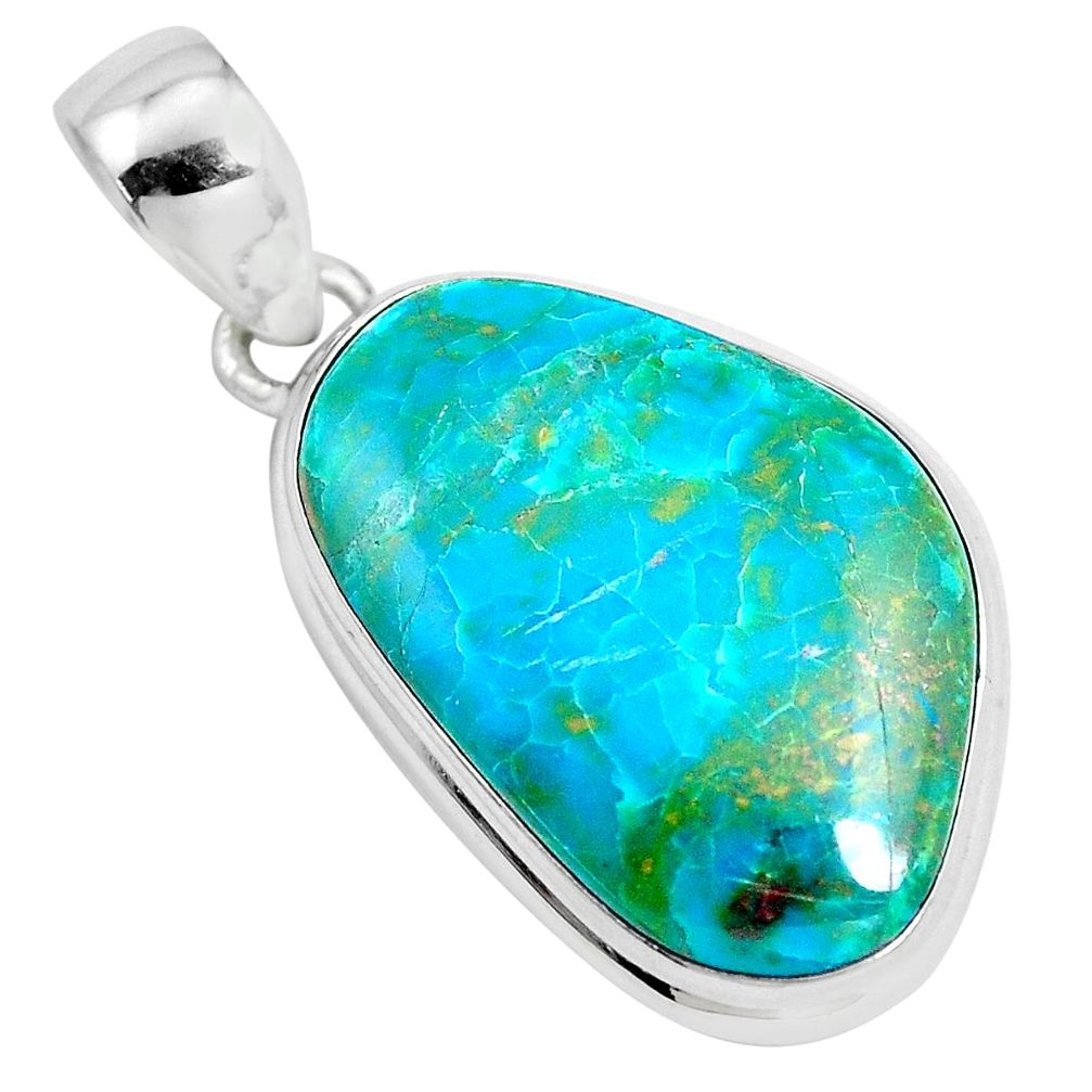 925 sterling silver 14.14cts natural green opaline fancy pendant jewelry p42573