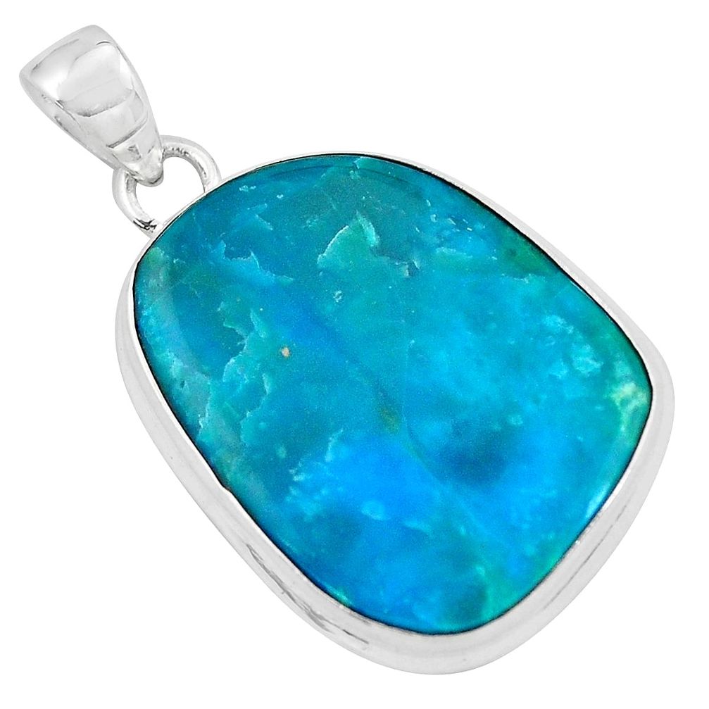 925 sterling silver 18.70cts natural green opaline fancy pendant jewelry p59378