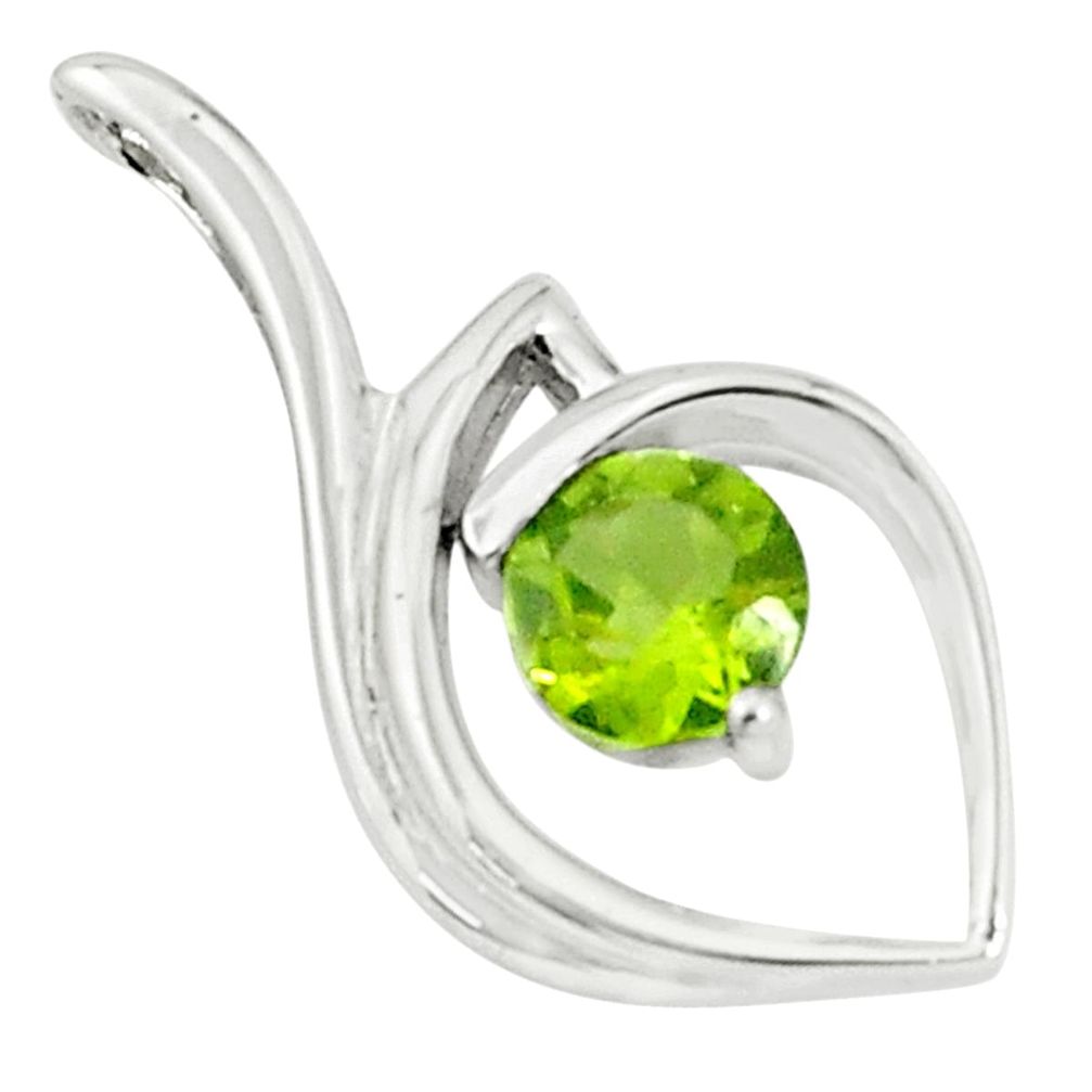 925 sterling silver 2.95cts natural green peridot pendant jewelry p83908