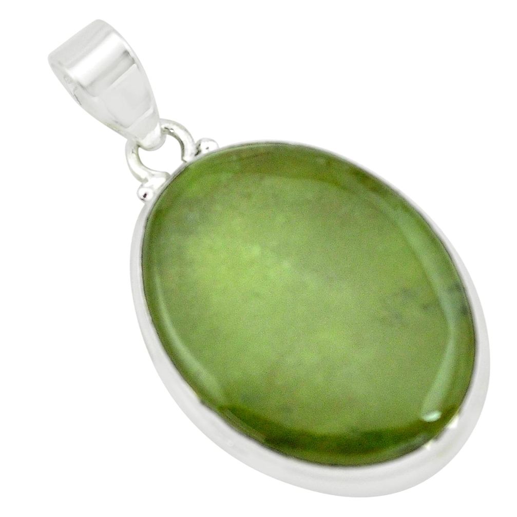 925 sterling silver 27.69cts natural green vasonite pendant jewelry p66258