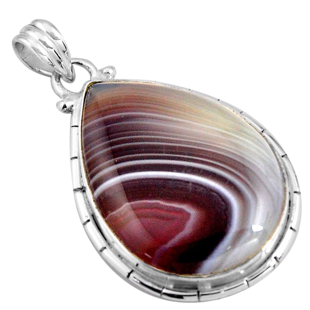 925 sterling silver 22.87cts natural honey botswana agate pendant jewelry p90454