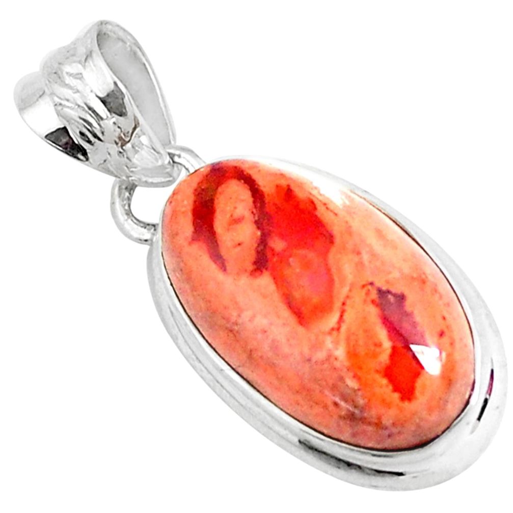 925 sterling silver 12.03cts natural multicolor mexican fire opal pendant p46788