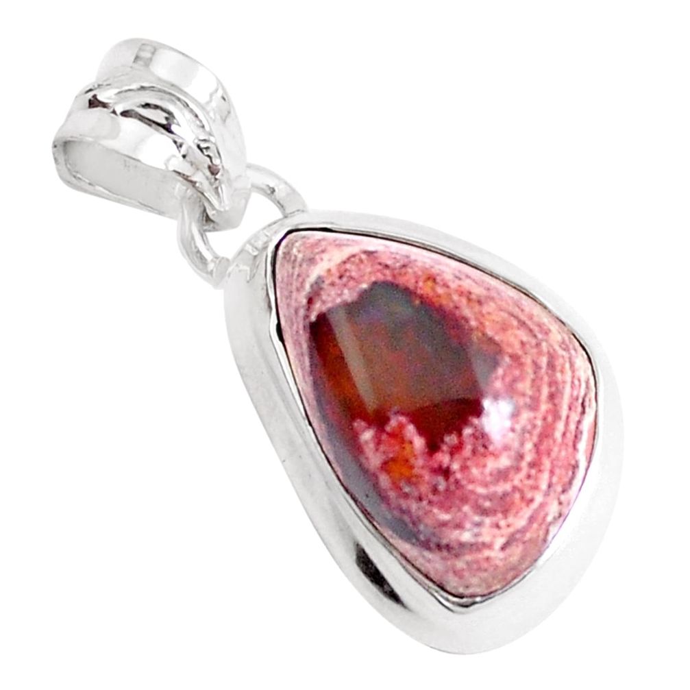 925 sterling silver 10.73cts natural multicolor mexican fire opal pendant p46820