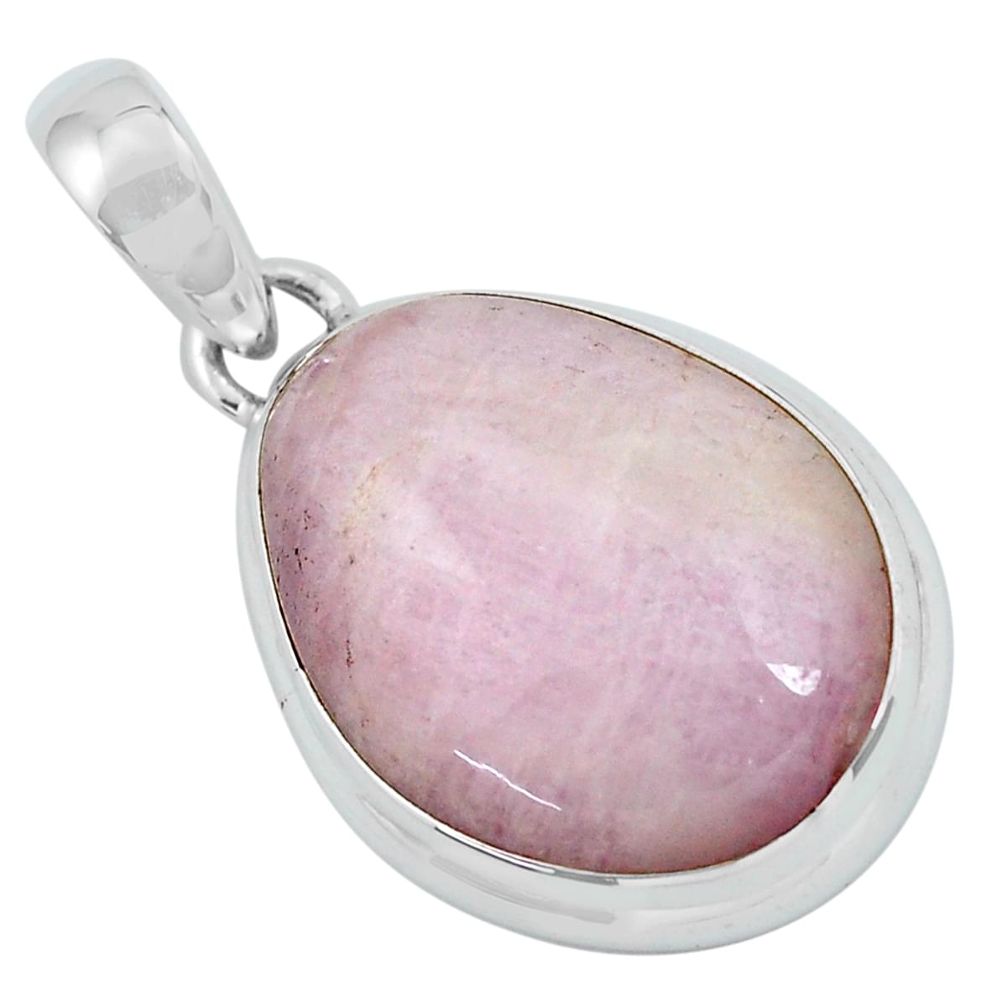 925 sterling silver 25.00cts natural pink kunzite pendant jewelry p59834