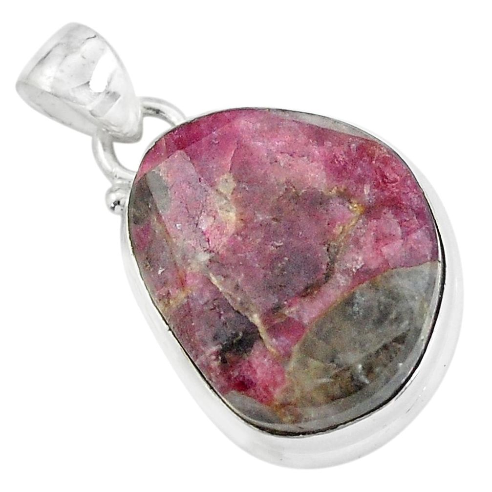 925 sterling silver 17.42cts natural pink tourmaline pendant jewelry p59044