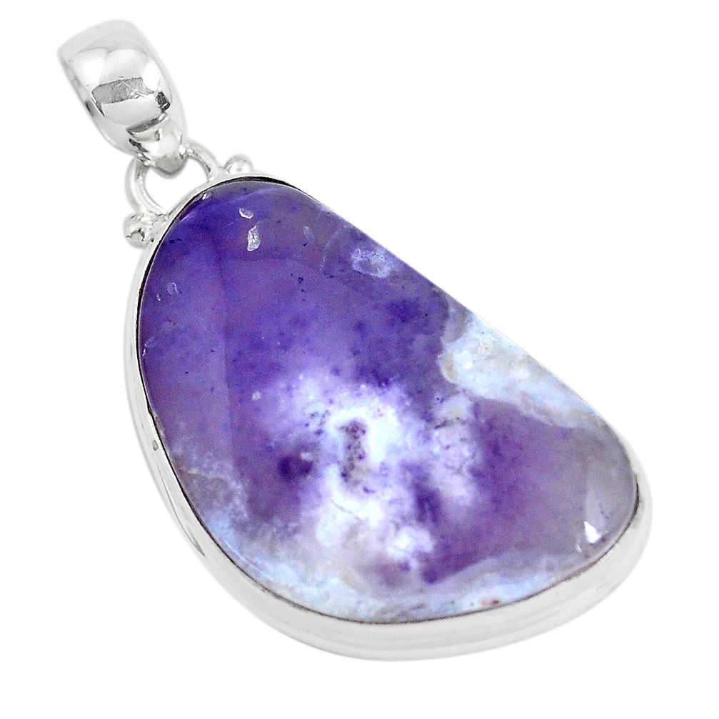 925 sterling silver 26.54cts natural purple opal fancy pendant jewelry d31116