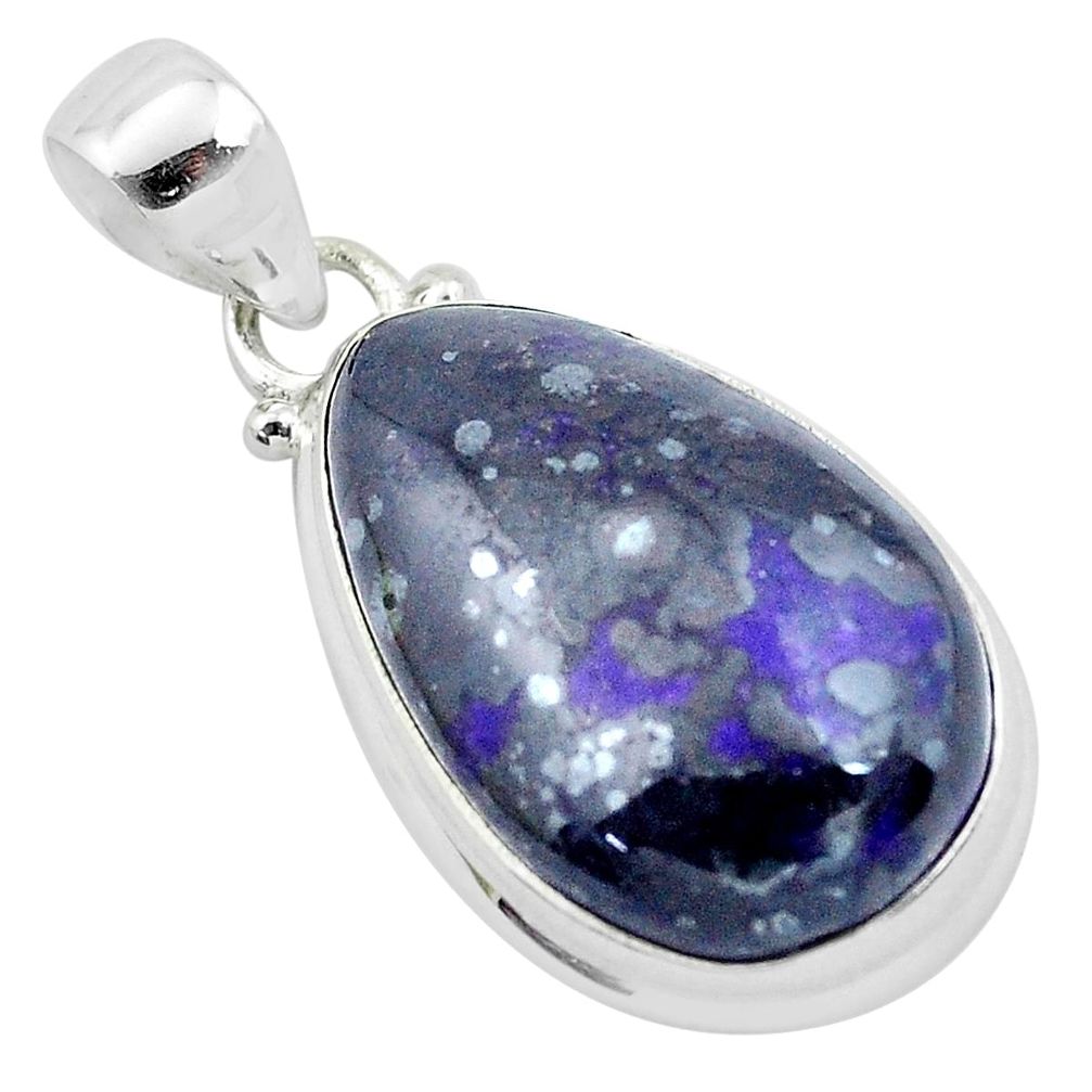 925 sterling silver 20.96cts natural purple sugilite pendant jewelry p53458