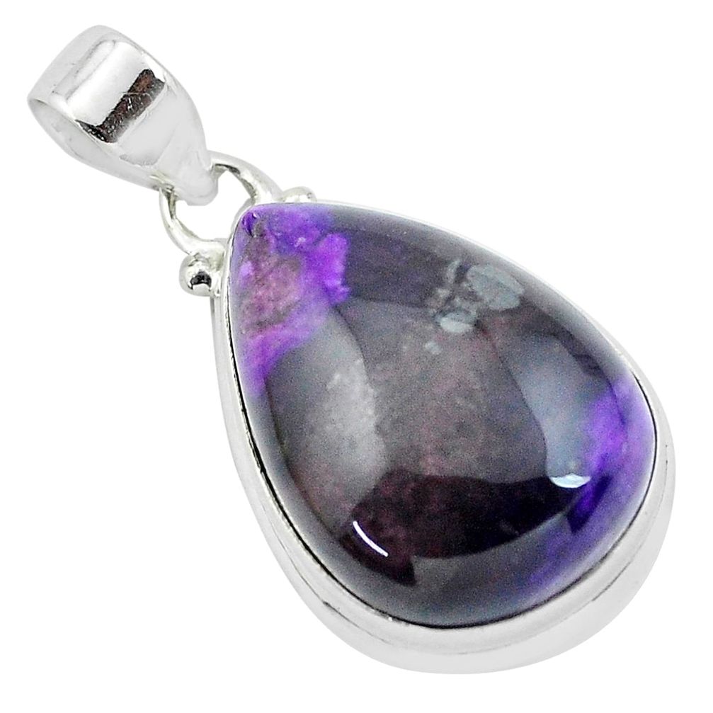 925 sterling silver 22.30cts natural purple sugilite pendant jewelry p53473