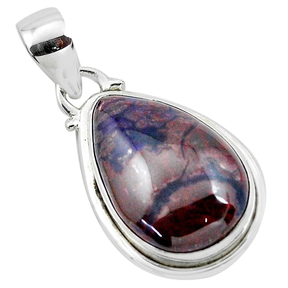 925 sterling silver 15.02cts natural purple sugilite pendant jewelry p53513