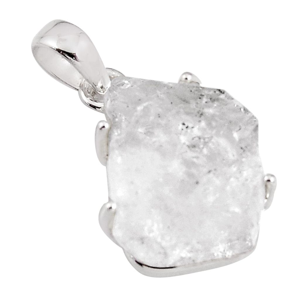 925 sterling silver 16.86cts natural white herkimer diamond fancy pendant p90864