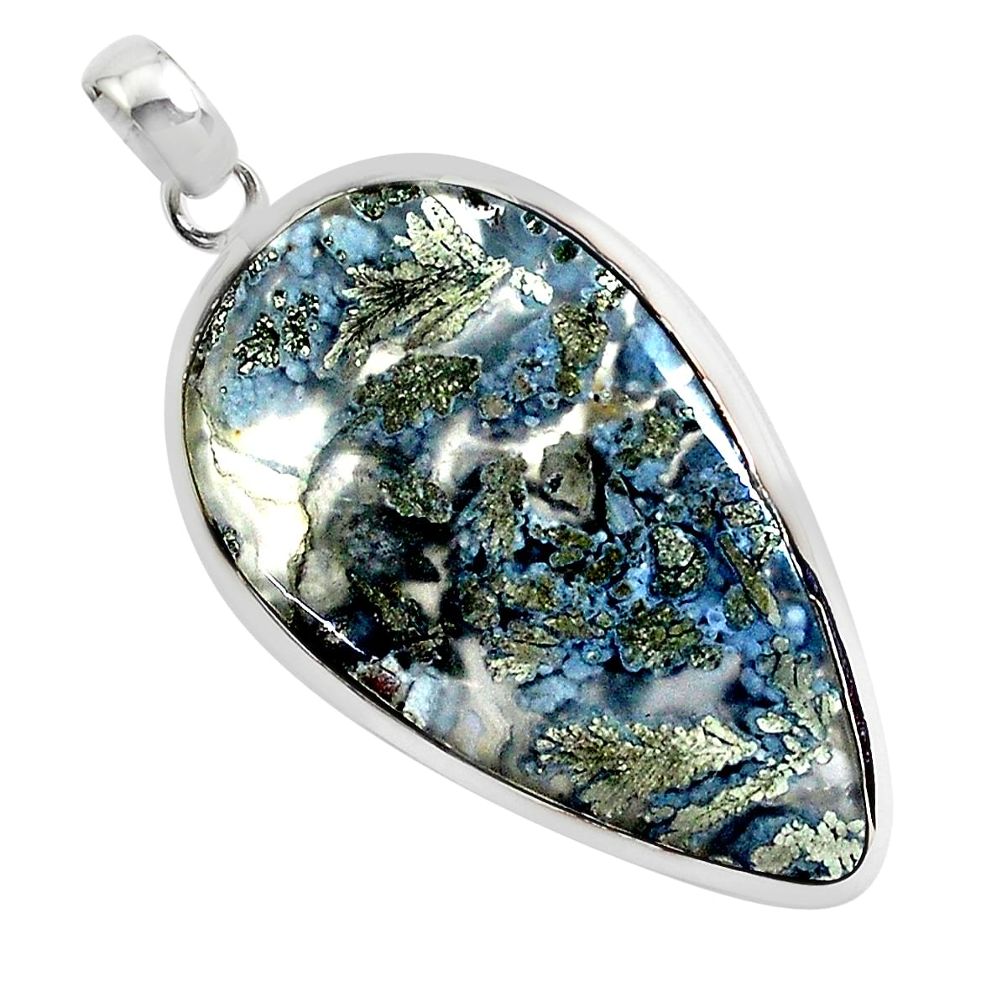 925 sterling silver 28.62cts natural white marcasite in quartz pendant p44024