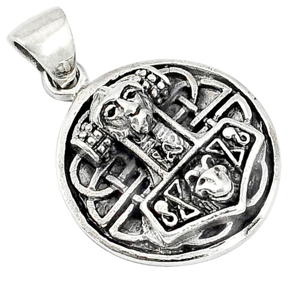 6.19gms thor hammer bali java island 925 sterling silver pendant jewelry a27035