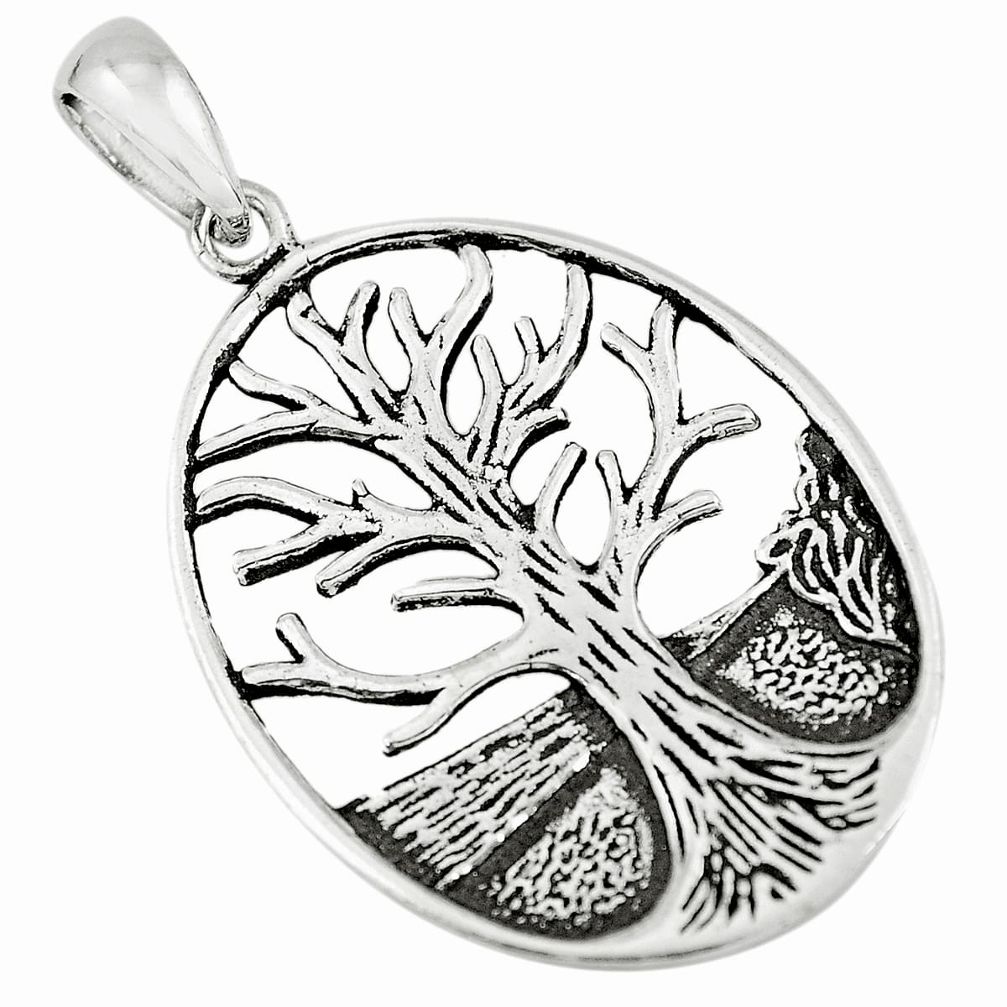 4.26gms indonesian bali style 925 silver tree of connectivity pendant c8953