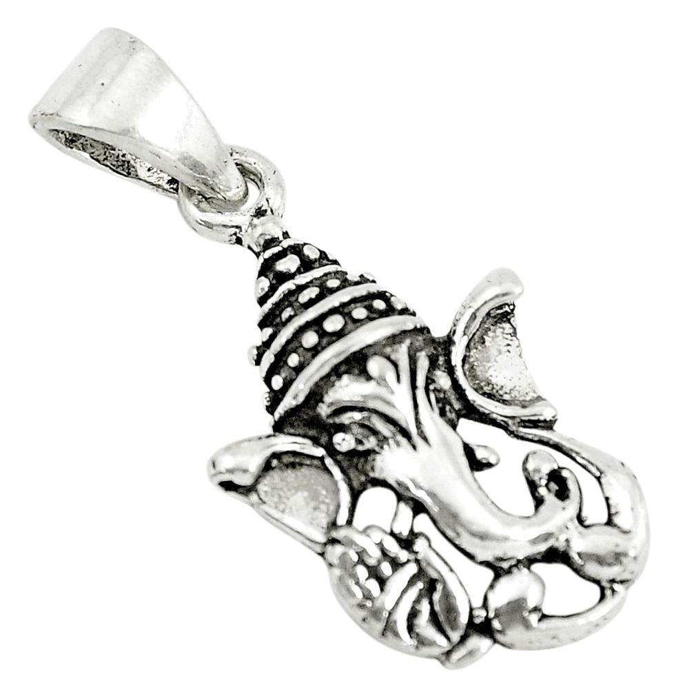 2.68gms indonesian bali style solid 925 silver lord ganesha pendant c8995