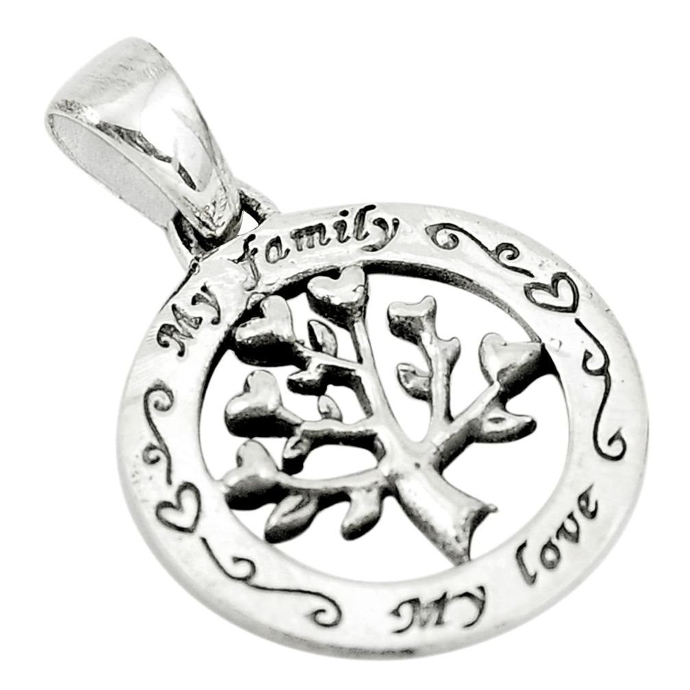 2.26gms indonesian bali style 925 silver tree of connectivity pendant c8998