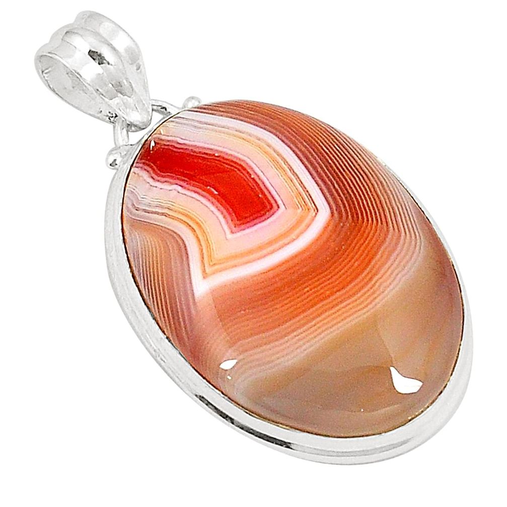 Natural honey botswana agate 925 sterling silver pendant jewelry d21033