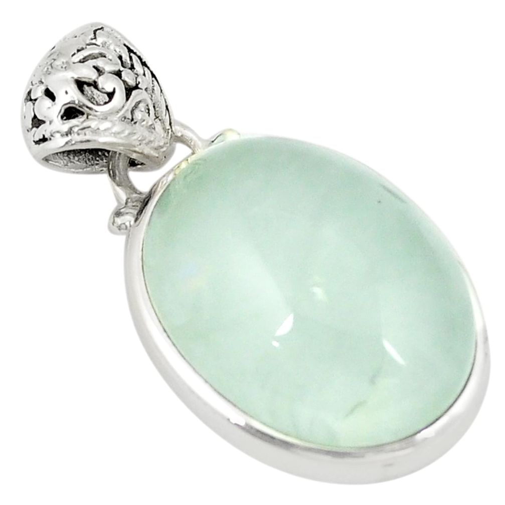Natural blue aquamarine 925 sterling silver pendant jewelry d21657
