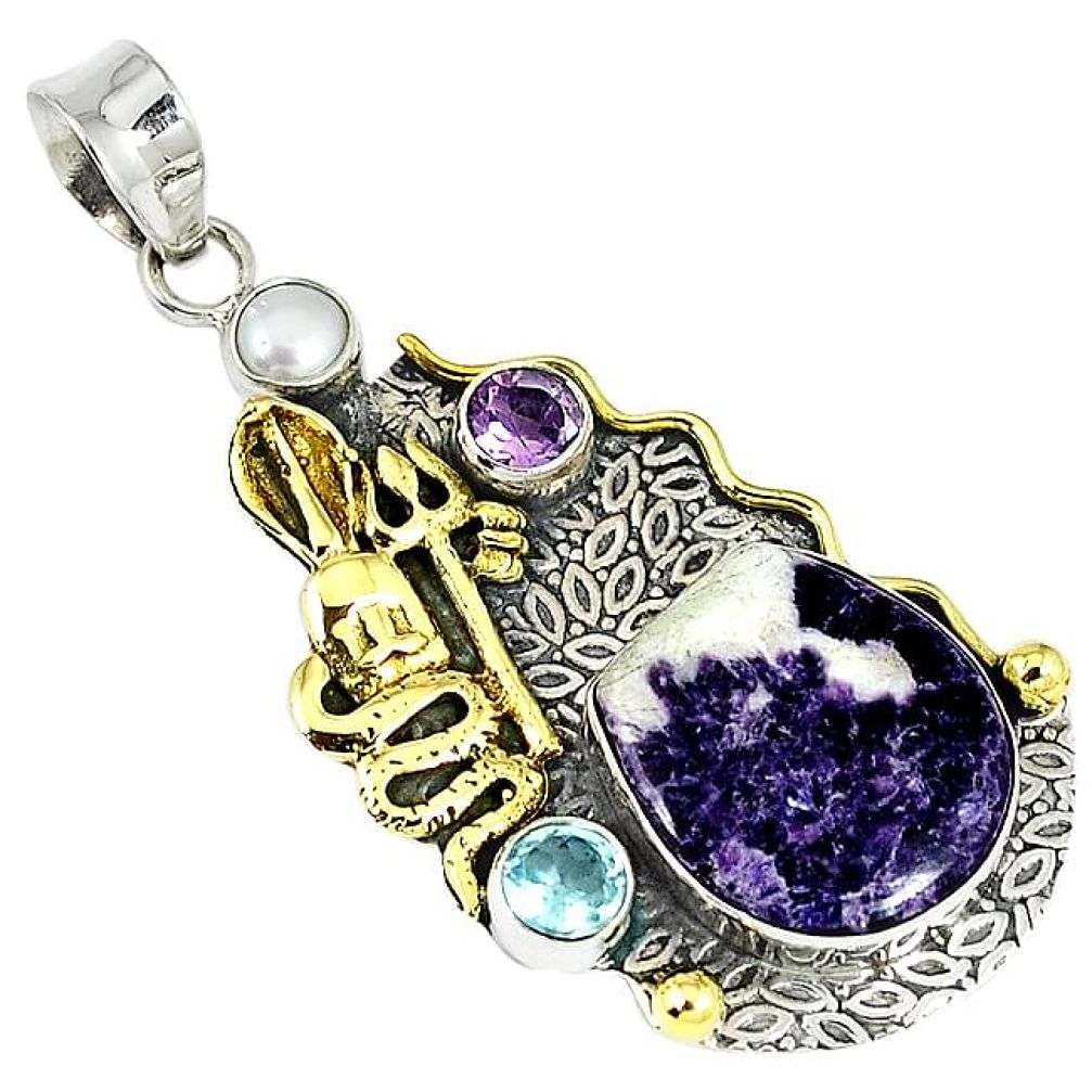 925 silver victorian purple chevron amethyst snake pendant jewelry k19879