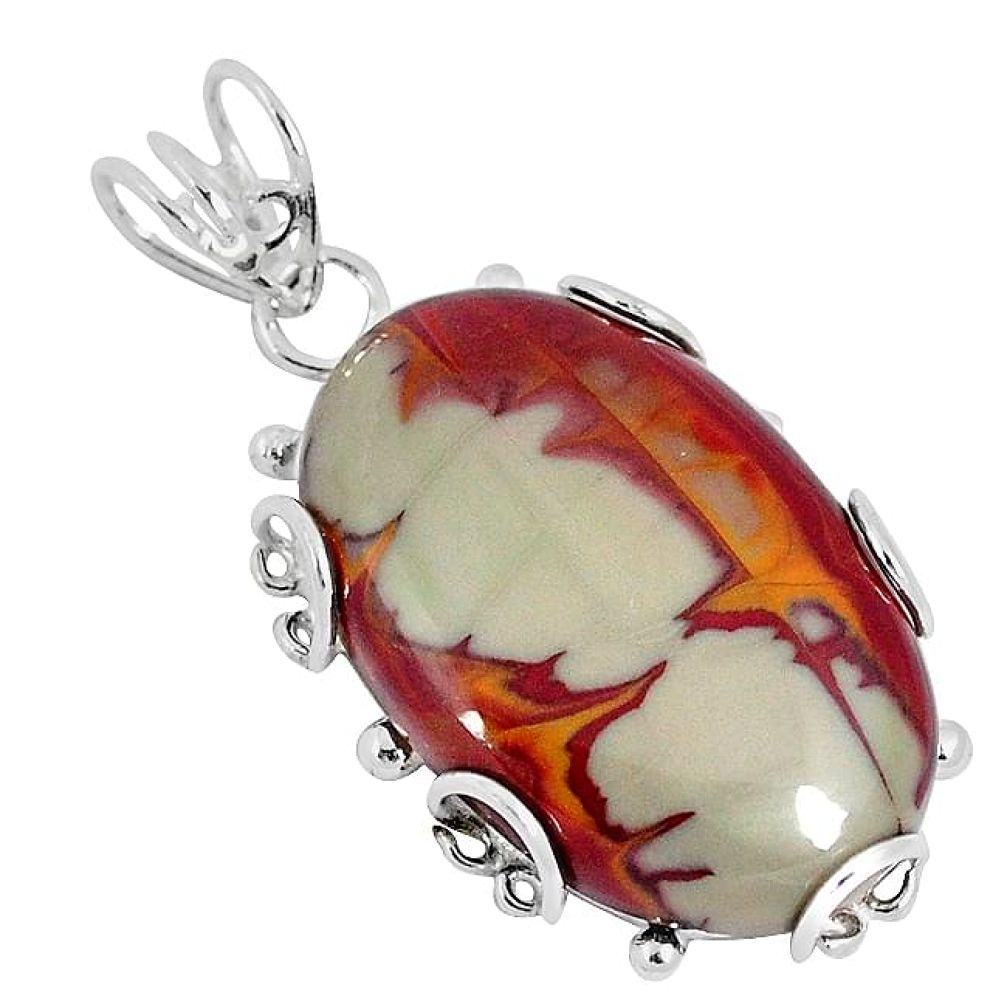 Natural brown noreena jasper 925 sterling silver pendant jewelry k37599