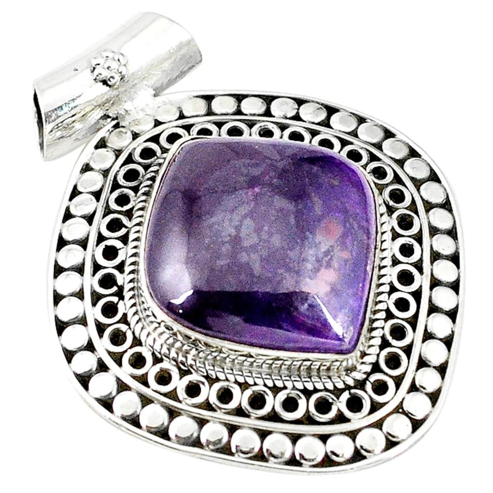 Natural purple sugilite 925 sterling silver pendant jewelry m10231