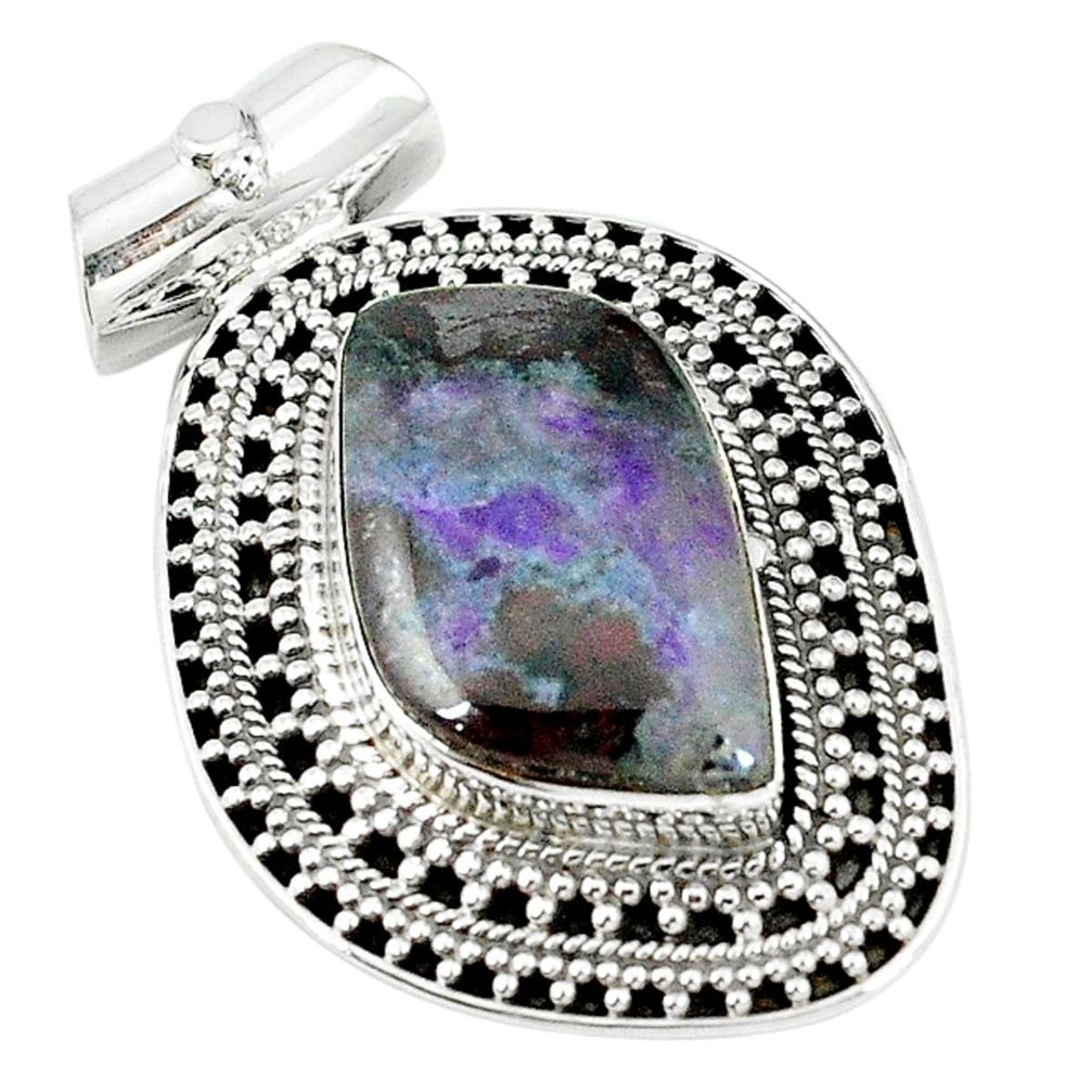 Natural purple sugilite 925 sterling silver pendant jewelry m10240