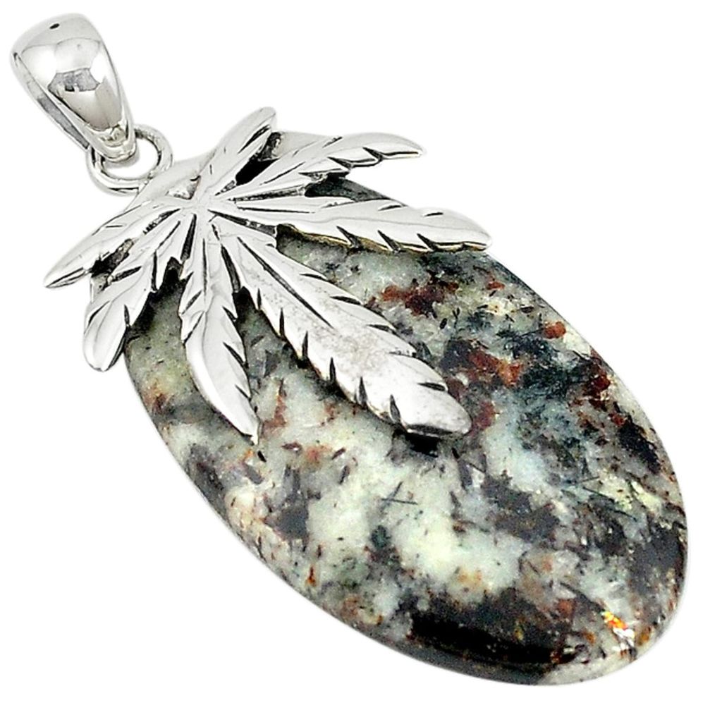 Natural bronze astrophyllite (star leaf) 925 silver pendant jewelry m22359