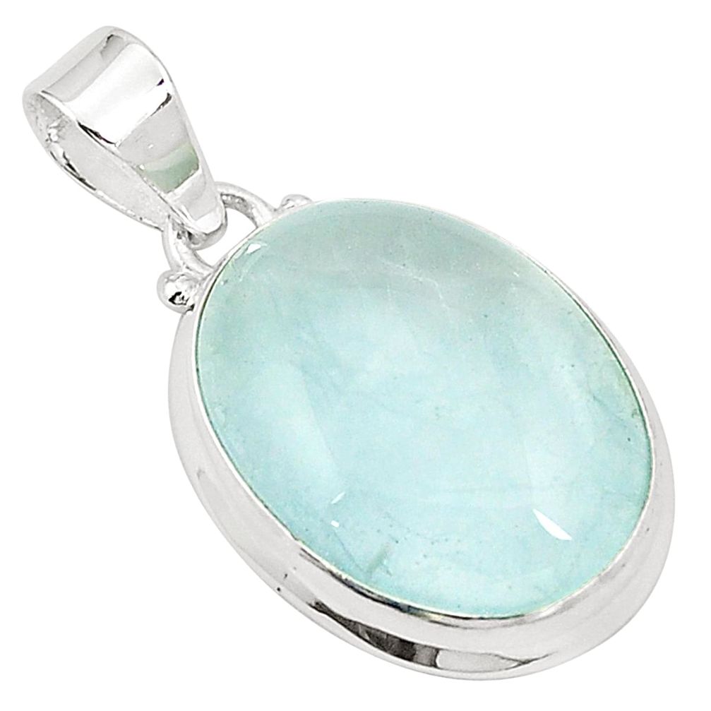 925 sterling silver natural untreated blue topaz oval pendant jewelry m33784