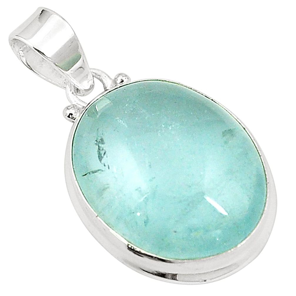 Natural untreated blue topaz 925 sterling silver pendant jewelry m33789