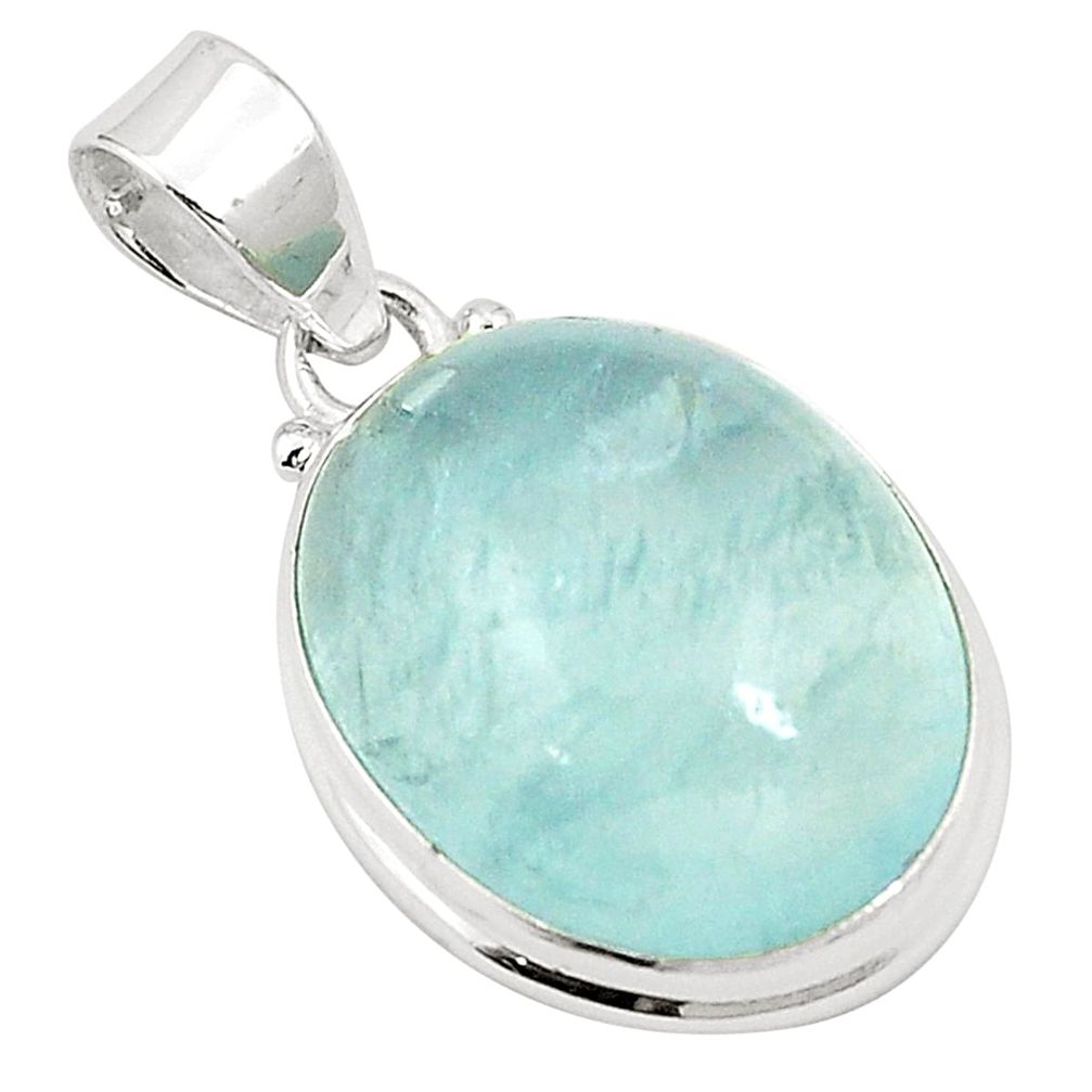 Natural untreated blue topaz 925 sterling silver pendant jewelry m33795