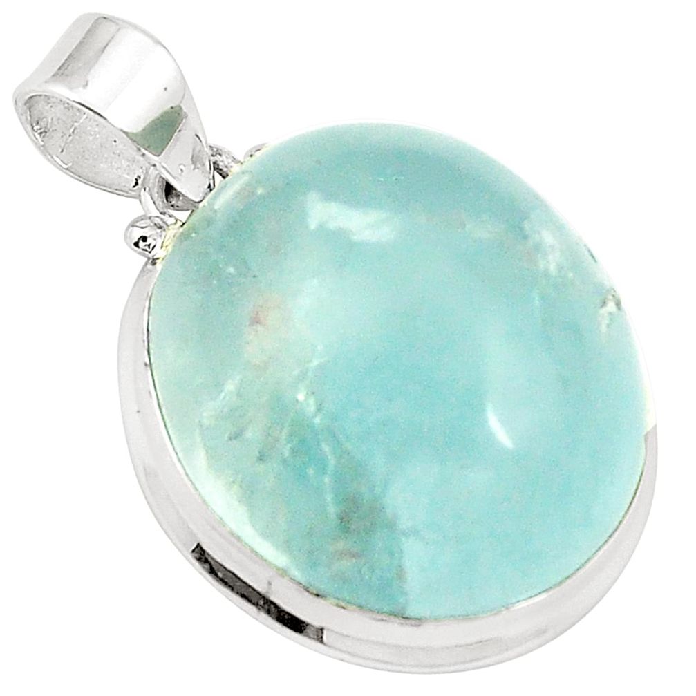 Natural untreated blue topaz 925 sterling silver pendant jewelry m33800