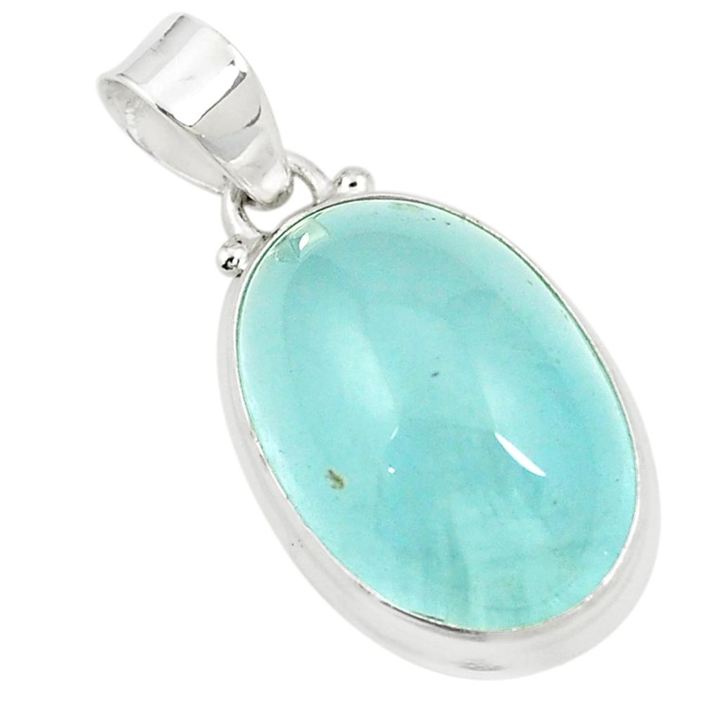 Natural cabs untreated blue topaz 925 sterling silver pendant jewelry m34022