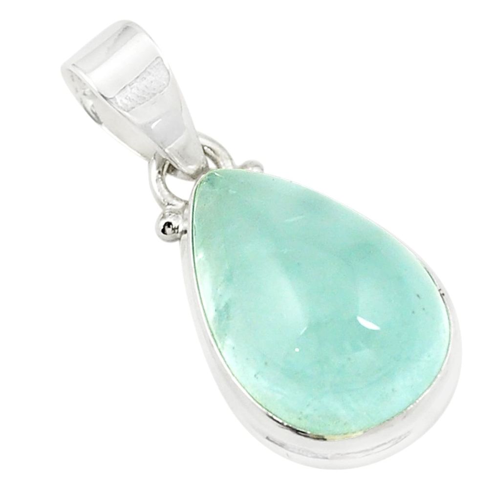 Natural cabs untreated blue topaz 925 sterling silver pendant jewelry m34023