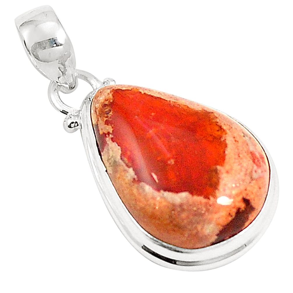 Natural multi color mexican fire opal 925 sterling silver pendant m39511
