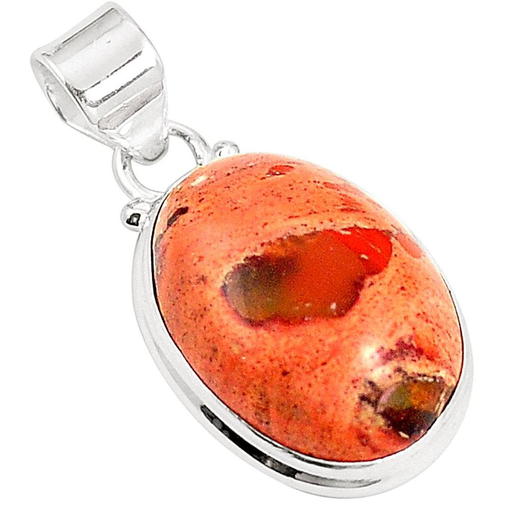 Natural multi color mexican fire opal 925 sterling silver pendant m39517