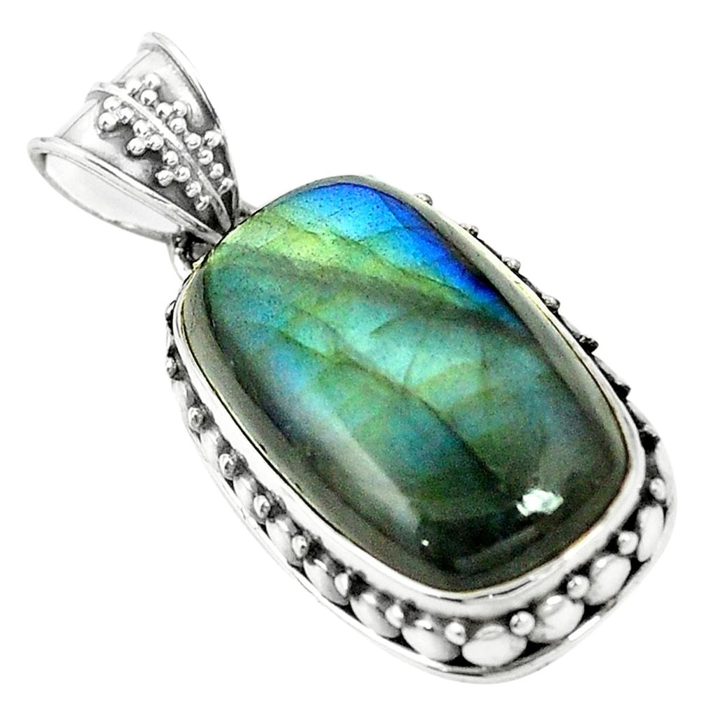 925 sterling silver natural blue labradorite pendant jewelry m40293