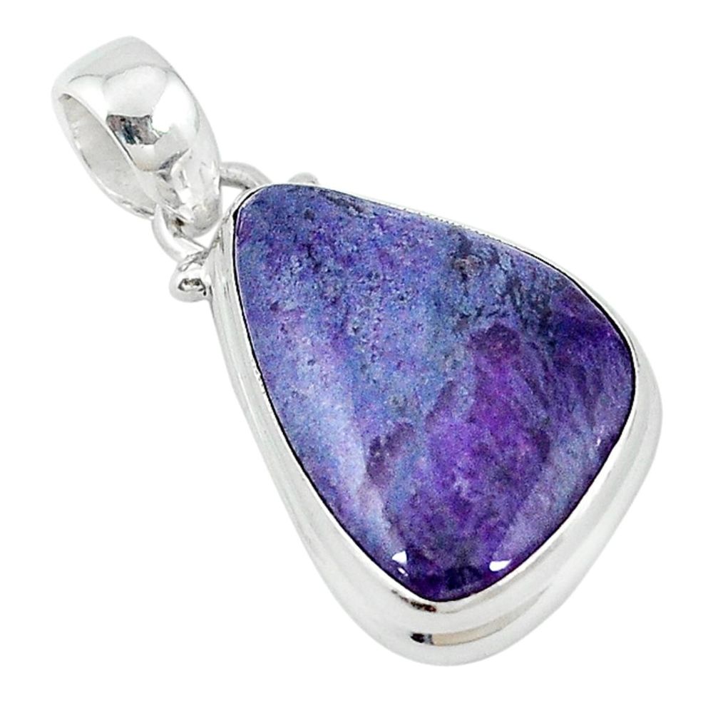 Natural purple sugilite 925 sterling silver pendant jewelry m7331