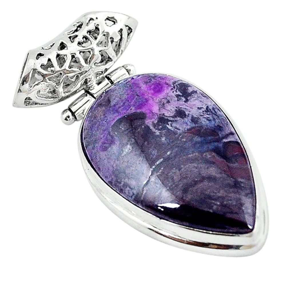 Natural purple sugilite 925 sterling silver pendant jewelry m7334