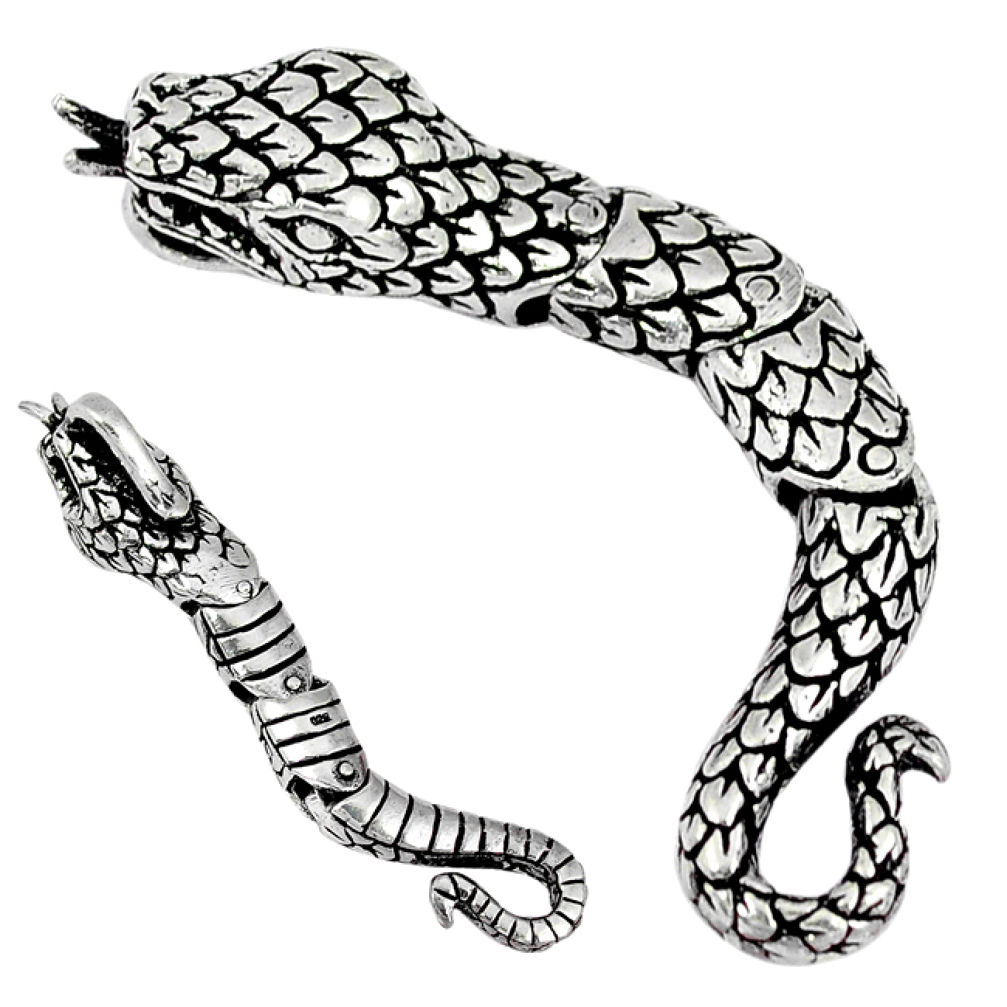 3d moving charm solid 925 sterling silver anaconda snake pendant p3082