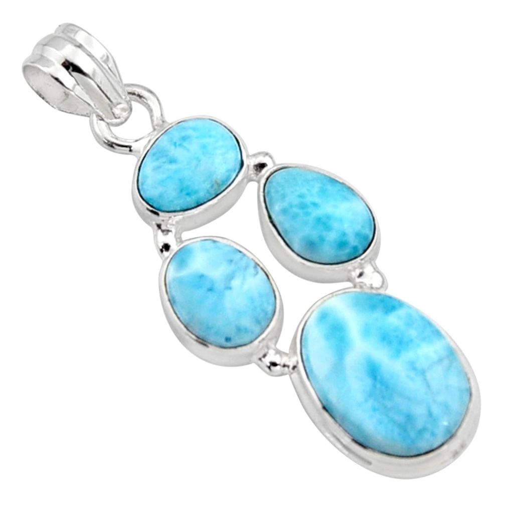 Sterling silver 16.67cts natural blue larimar 925 pendant jewelry r10026