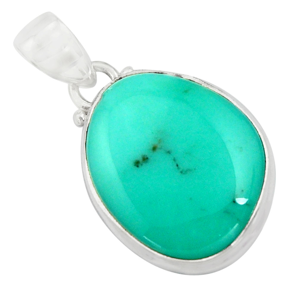 14.23cts natural green campitos turquoise 925 sterling silver pendant r12809