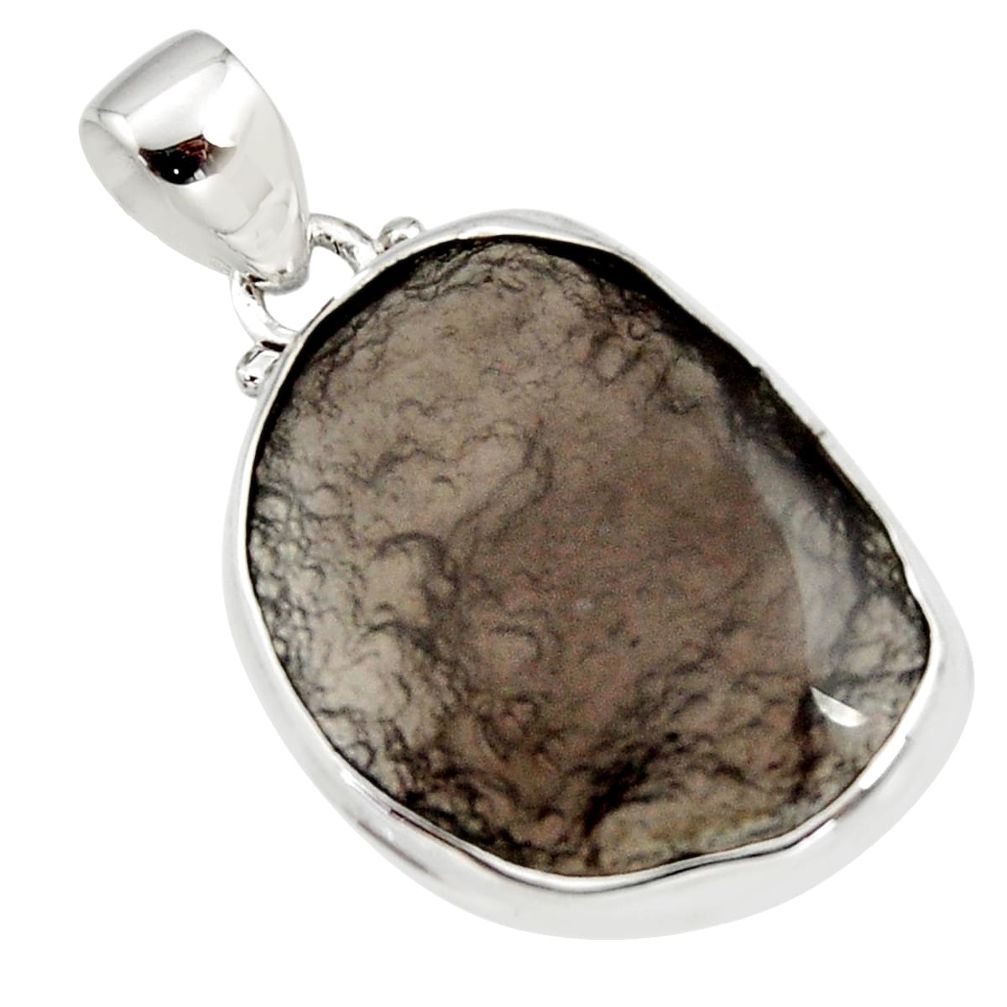 16.07cts natural brown agni manitite 925 sterling silver pendant jewelry r12854
