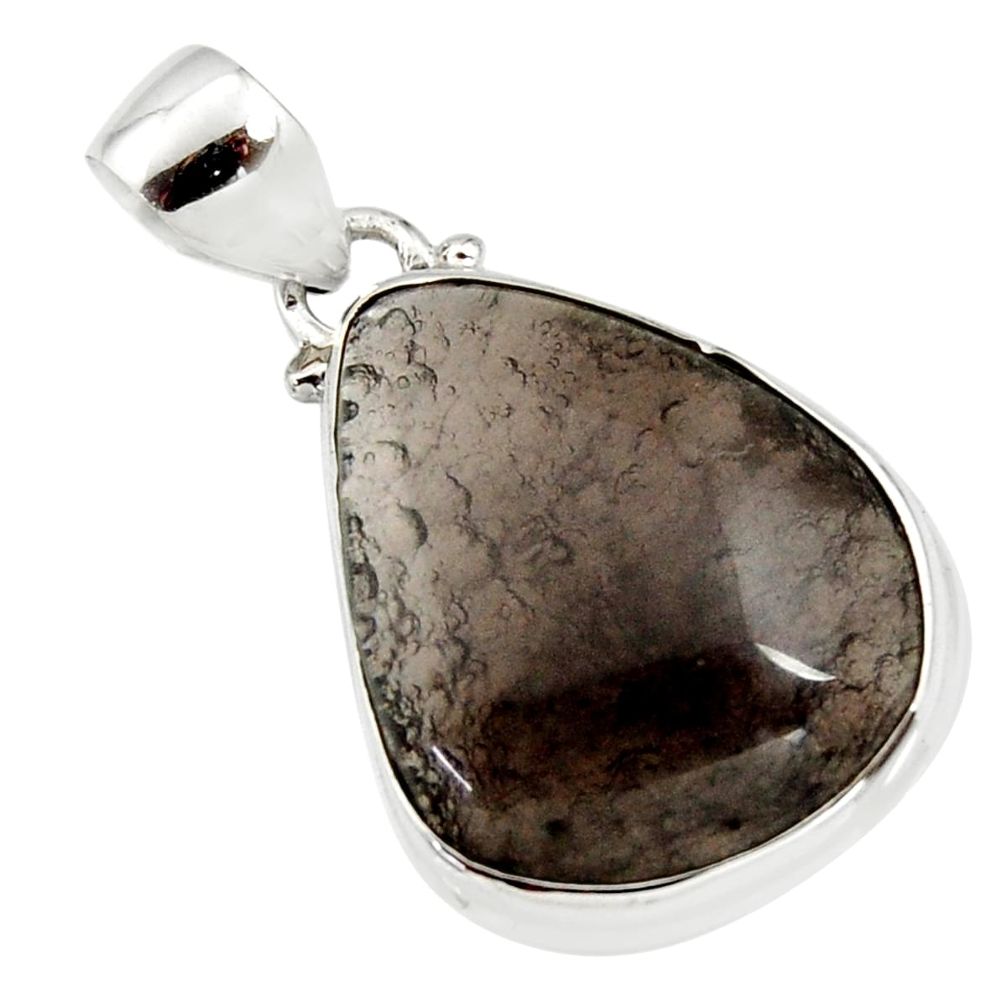 16.73cts natural brown agni manitite 925 sterling silver pendant jewelry r12860