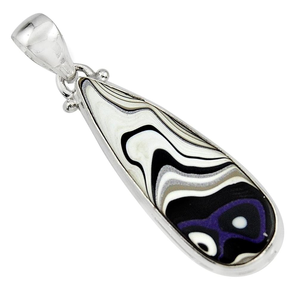 11.26cts fordite detroit agate 925 sterling silver pendant jewelry r16424